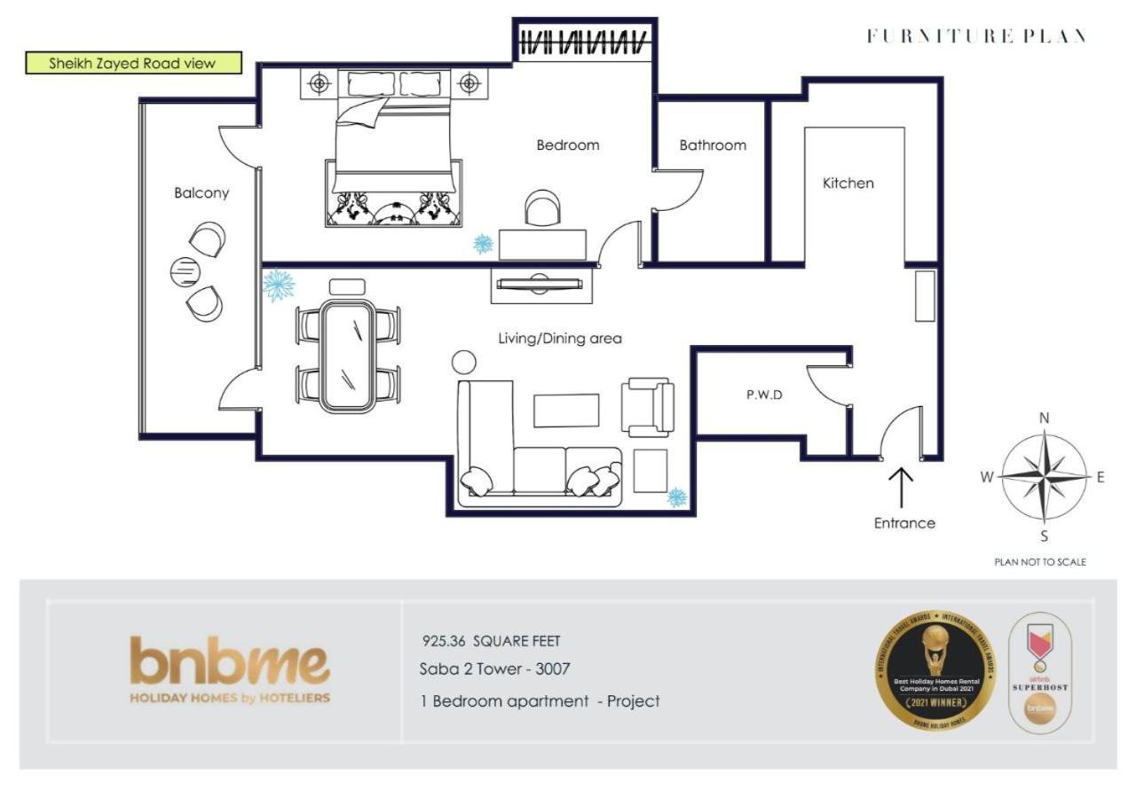 Bnbmehomes - Saba Tower Dubai Exterior foto